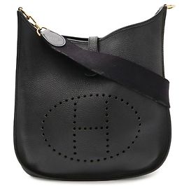 Hermès Borsa a tracolla Hermes Evelyne I GM in pelle Togo nera Nero