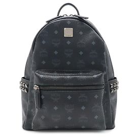 MCM Stark Visetos Glam Backpack Black