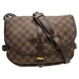 Borsa a tracolla Louis Vuitton Damier Saumur 30 Marrone Beige