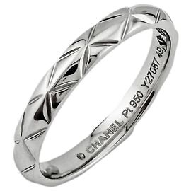 Anello Chanel Matelassé in Platino Argento