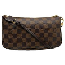 Bolsa Louis Vuitton Damier Pochette Accessoires Marrom Vermelho Bege