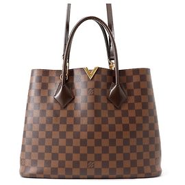 Borsa Tote Louis Vuitton Damier Ebene Kensington Marrone Damier ebene