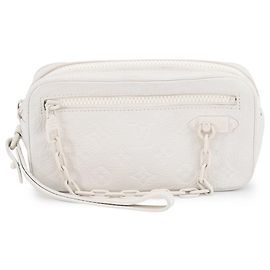 Louis Vuitton Monogram Empreinte Pochette Volga Blanc