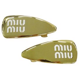 Pinza para el pelo dorada Miu Miu Dorado