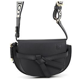 Sac à épaule Loewe en cuir noir Noir