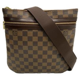 Louis Vuitton Damier Pochette Bosphore Schultertasche Braun Beige
