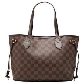 Louis Vuitton Brown Damier Ebene Neverfull PM Marrom