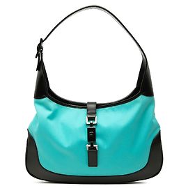 Gucci Blue Canvas Jackie Shoulder Bag Blue Other