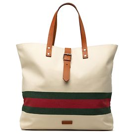 Sac cabas Gucci en toile Web marron Marron Beige