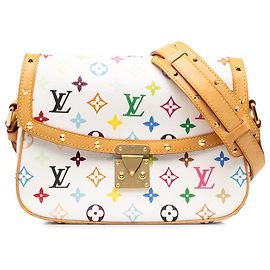 Louis Vuitton White Monogram Multicolore Sologne Bianco