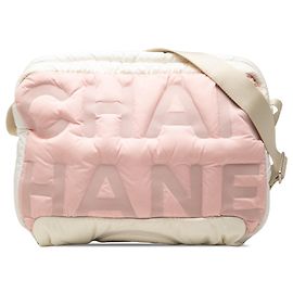 Chanel Pink CC Nylon Doudoune Crossbody Rosa