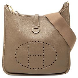 Hermès Brown Clemence Evelyne III 29 Marron Taupe