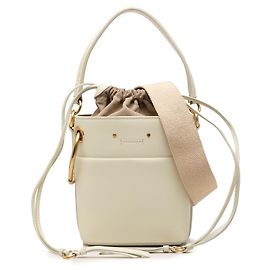 Mini bolso bucket Roy Chloé de piel de becerro blanco Blanco Blanco roto