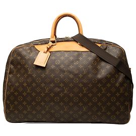 Louis Vuitton Brown Monogram Alize 24 Heures Marrone