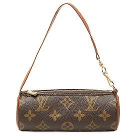 Louis Vuitton Brown Monogram Papillon Pochette Marron