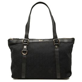 Borsa Tote Gucci Abbey D Ring in canvas GG nero Nero
