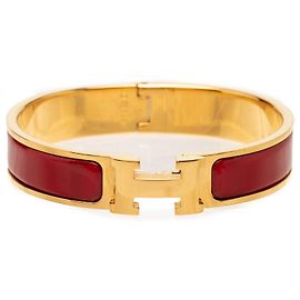 Hermès Clic H Armband PM aus rotem Emaille Rot Andere
