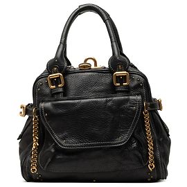 Sac cabas Chloé Paddington Capsule en cuir noir Noir