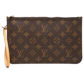 Louis Vuitton Brown Monogram Neverfull MM Pouch Braun