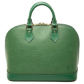 Louis Vuitton Green Epi Alma PM Grün
