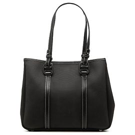 Salvatore Ferragamo Ferragamo Black Canvas Tote Black