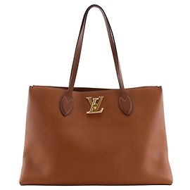 Sac cabas Lockme Louis Vuitton en cuir marron Marron