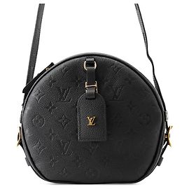Louis Vuitton Black Monogram Empreinte Boite Chapeaux Souple MM Preto