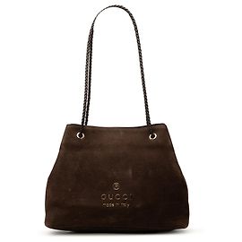 Gucci Brown Medium Nubuck Gifford Tote Brown Dark brown