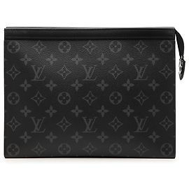 Louis Vuitton Black Monogram Eclipse Pochette Voyage MM Preto