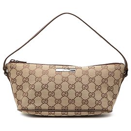 Gucci Beige GG Canvas Boat Bege