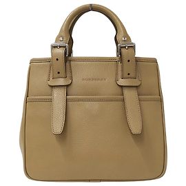 Borsa tote Burberry in pelle beige Beige
