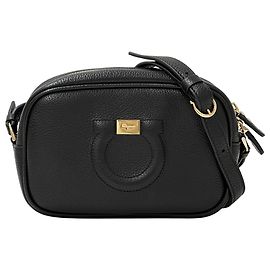 Mini bolsa de couro preto Salvatore Ferragamo Preto