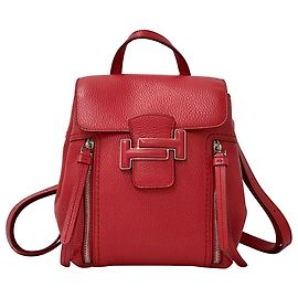 Tod's Red Leather Handbag Red