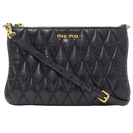 Borsa a mano Miu Miu in pelle nera Nero