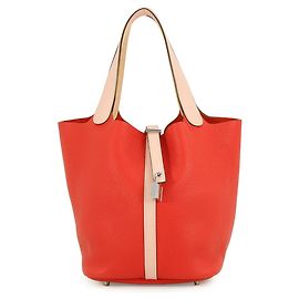 Hermès Bolso Hermes Picotin Lock PM Touch Rosa Roja
