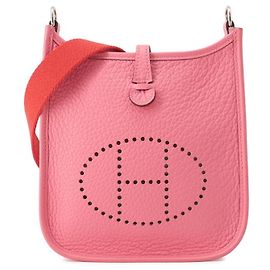 Hermès Hermes Evelyne TPM Shoulder Bag Pink Red