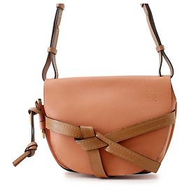 Bolsa de ombro Loewe em couro marrom e rosa Marrom Rosa