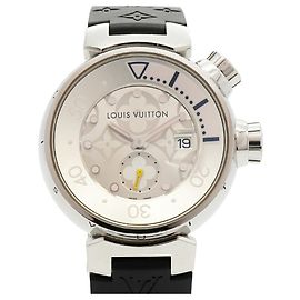 Montre Louis Vuitton Tambour Diving Q131M Cadran Argent Autre