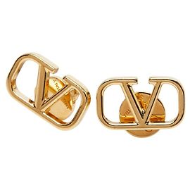 Pendientes de botón Valentino V-logo Signature Dorado