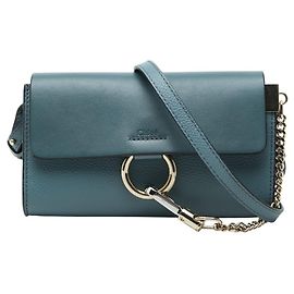 Borsa a tracolla Chloé Faye Blu
