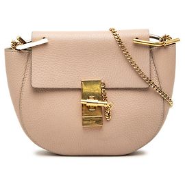 Bolsa de Ombro com Corrente Chloé Drew Rosa