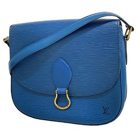 Bolso de hombro Louis Vuitton Epi Saint Cloud Azul