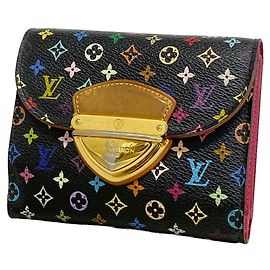 Portefeuille tri-fold Louis Vuitton en Grenade Noir Noir Rouge