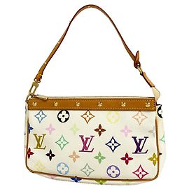 Louis Vuitton Monogram Multicolor Pochette Accessoires Branco