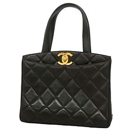 Chanel Matelassé Lammleder Tote Bag Schwarz