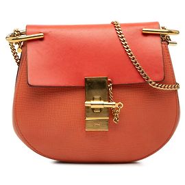 Sac à bandoulière à chaîne Chloé Drew Orange