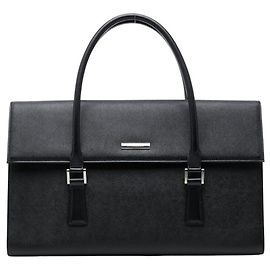 Sac à main en cuir noir Burberry Nova Check Noir