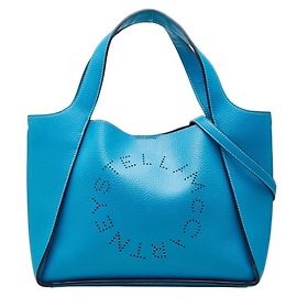 Stella Mc Cartney Stella McCartney Logo Crossbody Handbag Blue