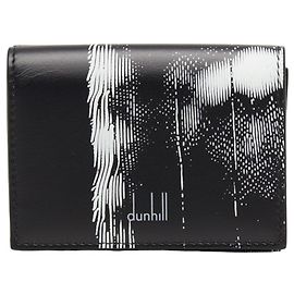 Alfred Dunhill Dunhill Logo Tri-fold Geldbörse Schwarz Weiß