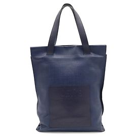Sac cabas Shopper Anagram en lin Loewe Bleu Bleu Marine